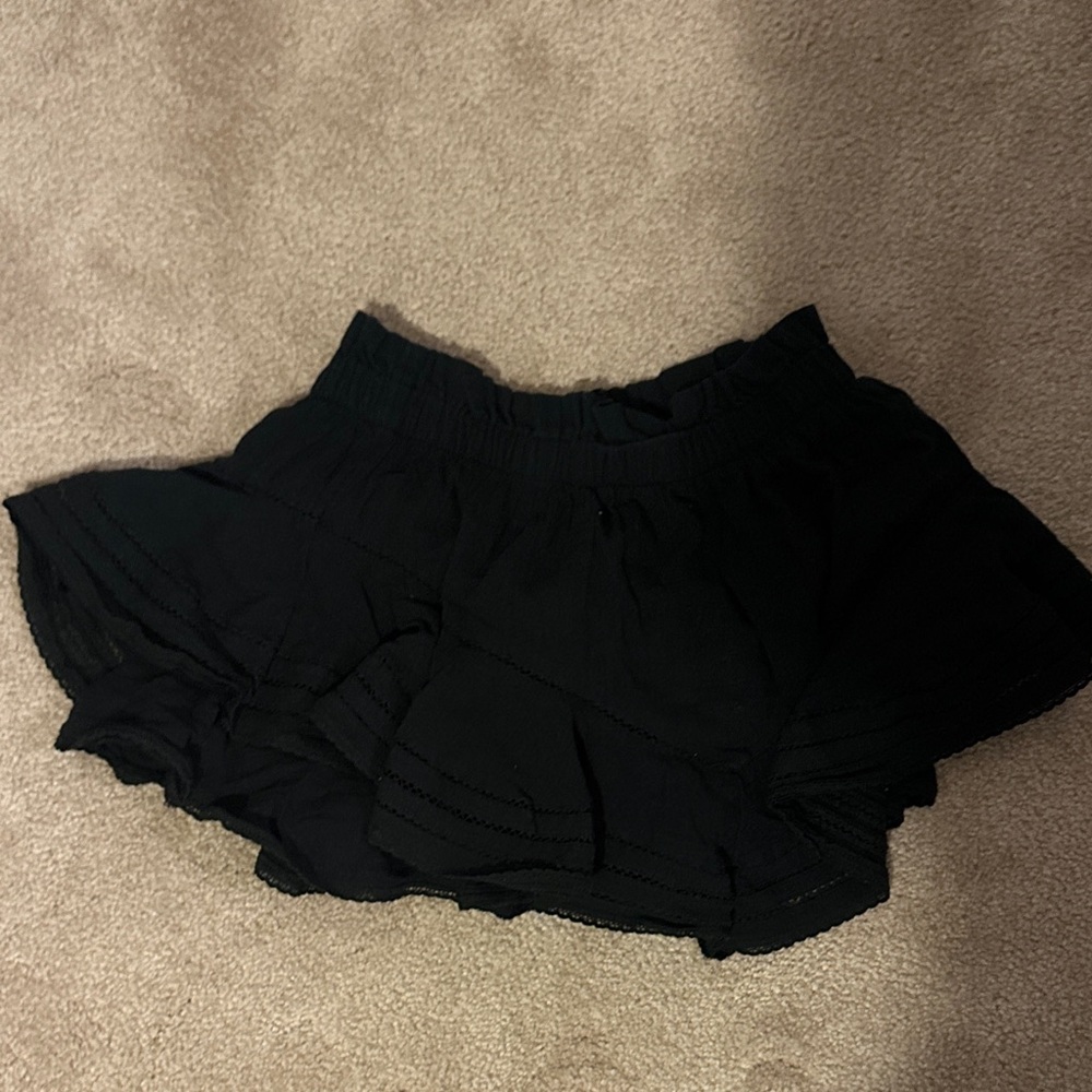 Aerie Black Layered Skirt